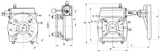 手輪機構(gòu)尺寸圖